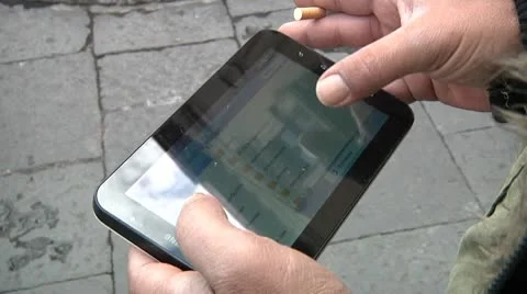 Man using digital tablet. Stock Footage 10725517