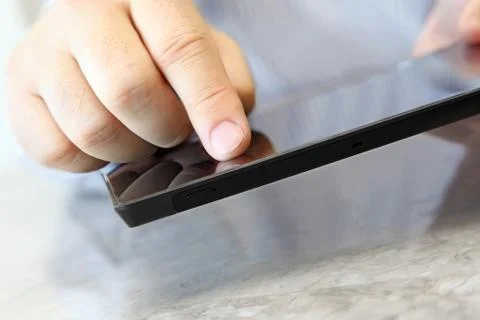 Man Using Digital Tablet Stock Photos