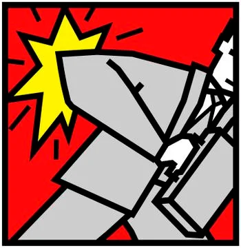 Man using elbows Stock Illustration
