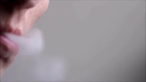 Man using electronic vapor cigarette Video stock 72287359