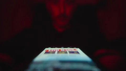 Man Using Gaze Based Control for Touchless Scrolling Stock Footage 343326212
