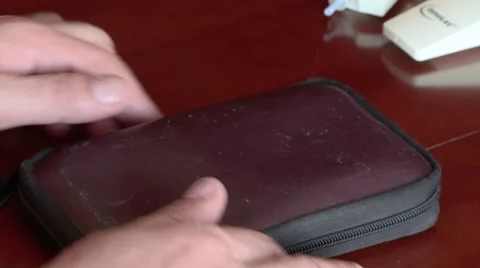 Man using glucometer close Video stock 40740323