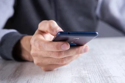 Man using his mobile phone Stock Photos