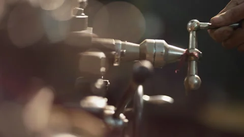 Man using an industrial lever Stock Footage 289279508