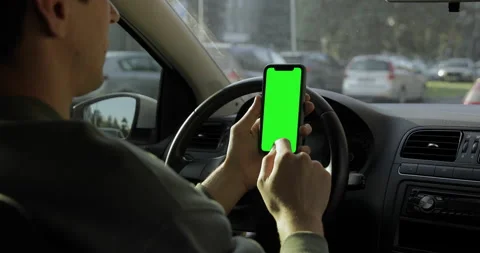 Man using iPhone with green screen, tapping, scrolling, swiping. Stock Footage 141204947