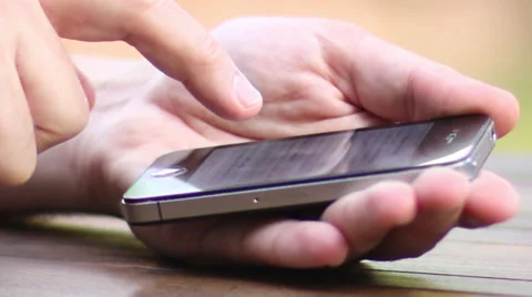 Man using iPhone telephone 03 Stock Footage 39405861