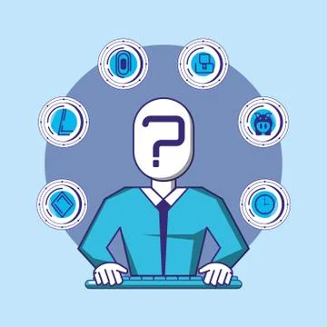 Man using keyboard fintech concept Stock Illustration