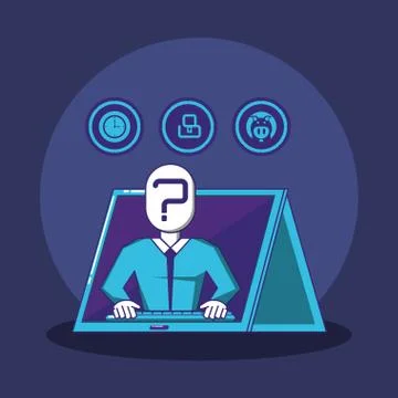 Man using keyboard fintech concept Stock Illustration