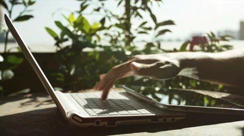 Man Using Laptop and Tablet PC Видео 55315846