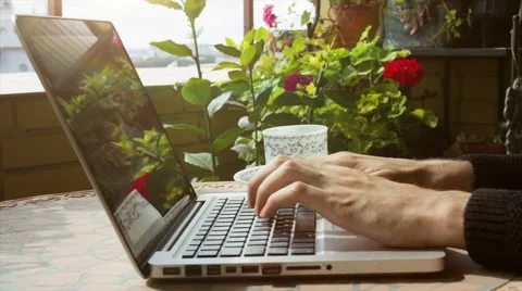 Man Using Laptop Видео 55315027