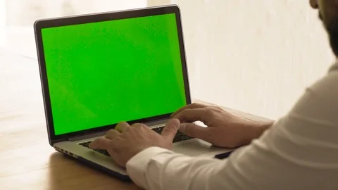 Man using a laptop Stock Footage 95997324