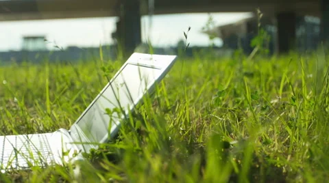 Man Using Laptop Outdoors 스톡 동영상 51810414