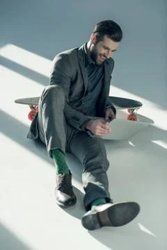 Man using laptop Stock Photos