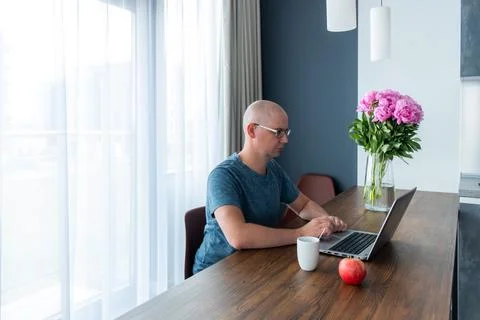 Man using laptop. Stock Photos