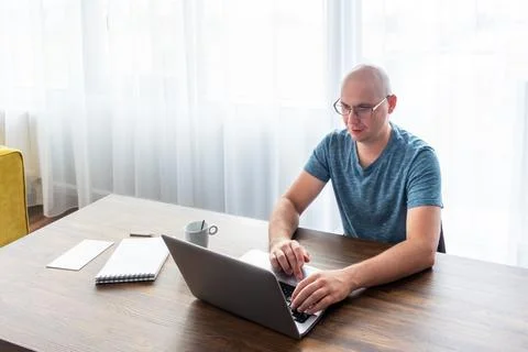 Man using laptop. Stock Photos