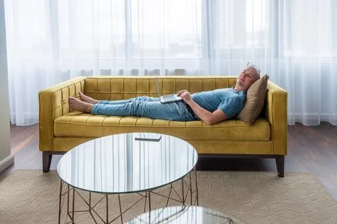 Man using laptop. Stock Photos