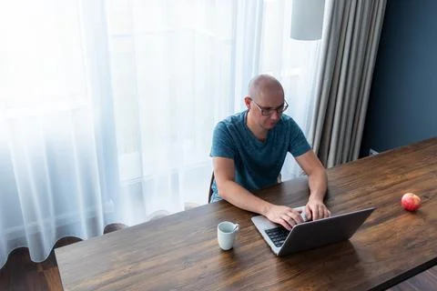 Man using laptop. Stock Photos