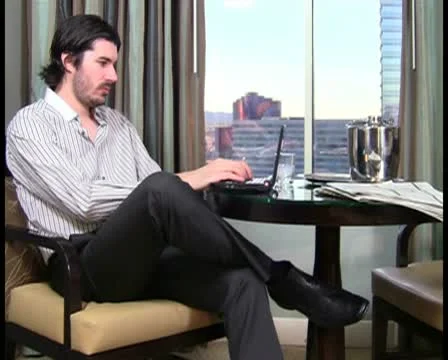 Man using laptop V7 - PAL Stock Footage 12085811