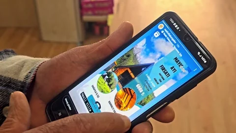 Man using a mobile application Stock Footage 277173737