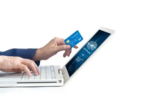 Man using mobile payments online shopping and icon network connection Фото