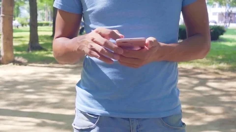 Man using at mobile phone Stock-Footage 81889497