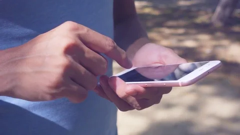 Man using at mobile phone Stock-Footage 81898531