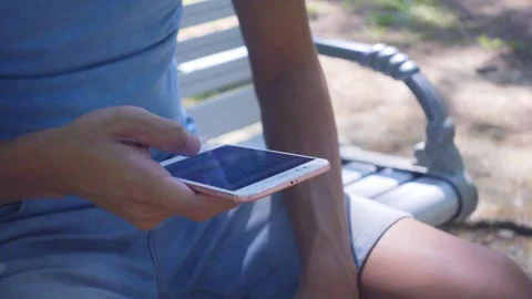 Man using at mobile phone Stock Footage 81900358
