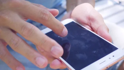 Man using at mobile phone Stock-Footage 81900544