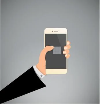 Man using a mobile phone Stock Illustration