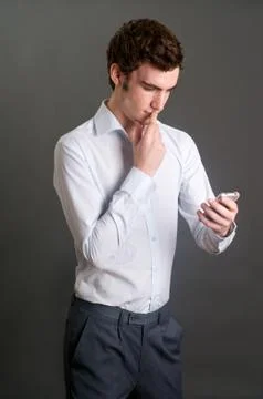 Man using mobile phone Stock Photos