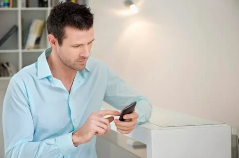 Man using a mobile phone Stock Photos