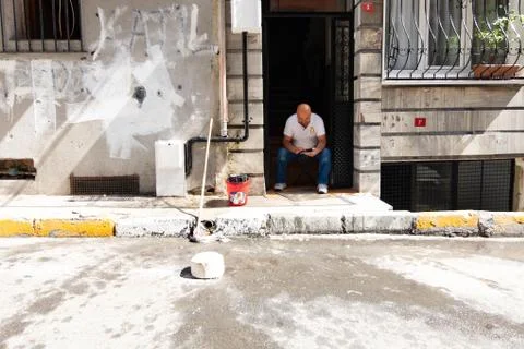 Man Using Mobile Phone Foto stock