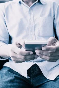 Man using mobile phone Stock Photos