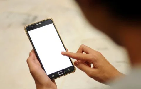 Man using mobile smart phone Stock Photos