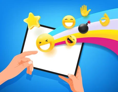 Man using modern tablet computer Stock Illustration