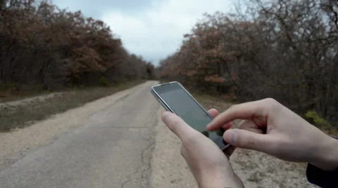 Man using navigation on smartphone Video stock 43968962