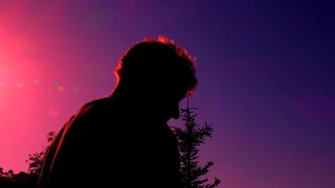 Man using a pair of binoculars. Stock-Footage 76790866