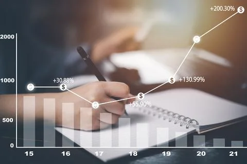 Man using pen write project and  folder of document Management System,  onlin Stock Photos