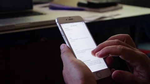 A Man Using Phone at Bedroom Stock Footage 107175267