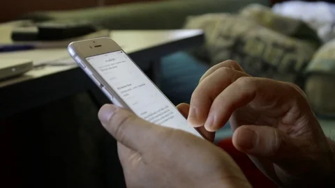 A Man Using Phone at Bedroom Video stock 107175307