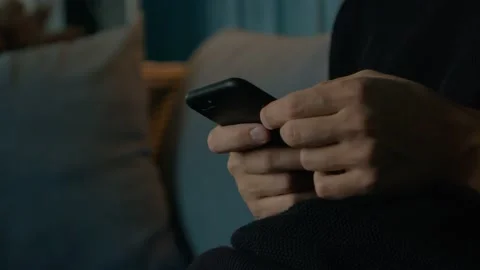 Man Using Phone In Cafe Stock Footage 97577741