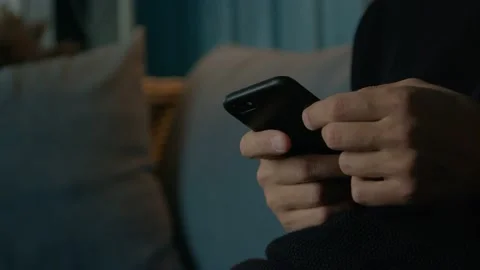 Man Using Phone In Cafe Stock Footage 97577955