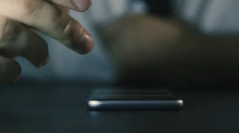 Man Using Phone. Close up shot Stock Footage 64738659