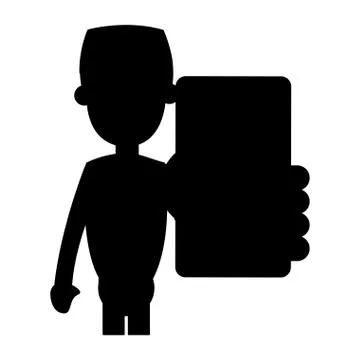 Man using phone icon image vector illustration design 스톡 일러스트