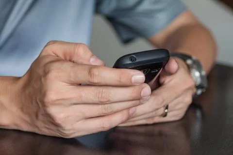 Man using phone Stock Photos