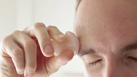Man using quartz stone Video stock 222795710