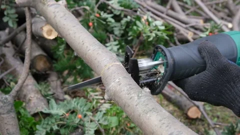 Man using Saber Saw Stock Footage 162243959