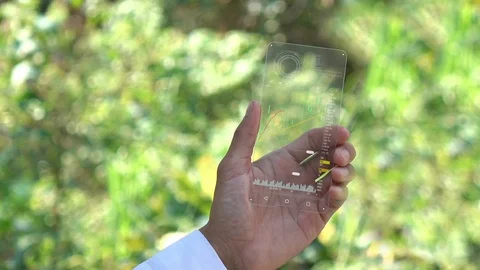 A man using smart phone for analyze stock market. Video stock 100772952