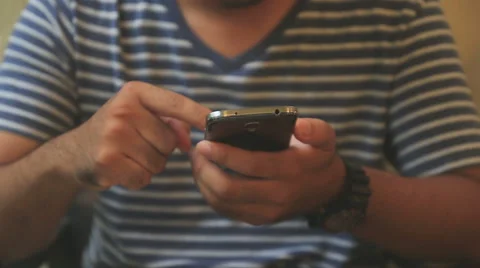 A man using  smart phone. Stock Footage 55706915
