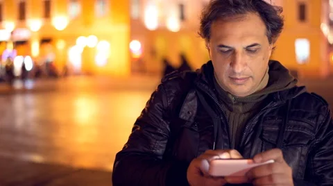 Man using smart phone Stock Footage 60404043